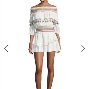 Red Carter Mira Off Shoulder Beach Dress